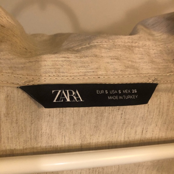 Cream Zara cropped long sleeve shirt - Picture 2 of 3